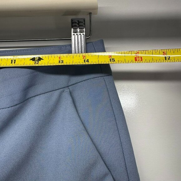 Express Dress Pants Women Size 6 Columnist Barely Boot Mid Rise Stretch Sky Blue - Picture 8 of 11